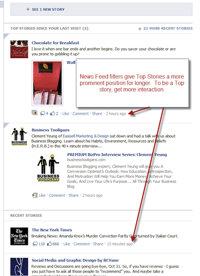 Facebook Top Stories Facebook screen shot