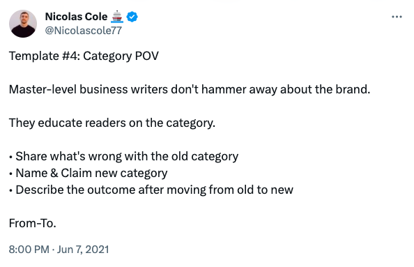 Ghostwriting Template #4: Category POV